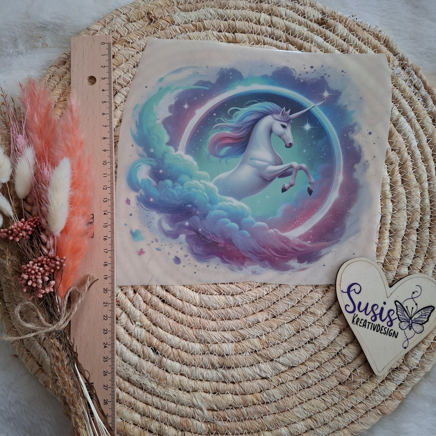 Bügelbild, Einhorn, reflektierend