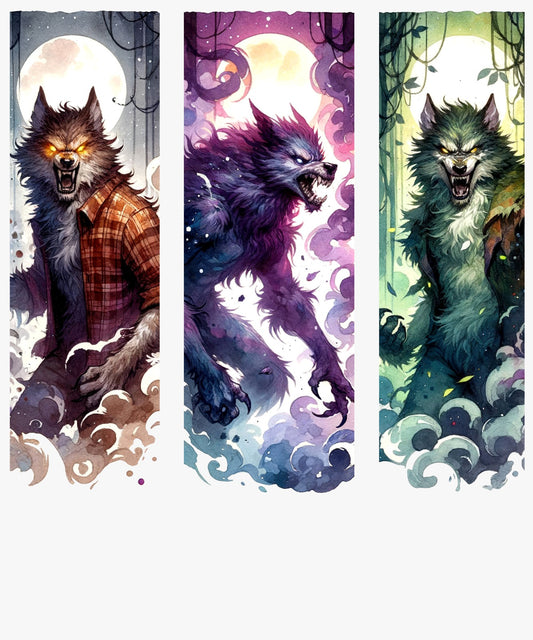 Bügelbild, Streifen, Werwolf, bunt, Phantasie, gestreift