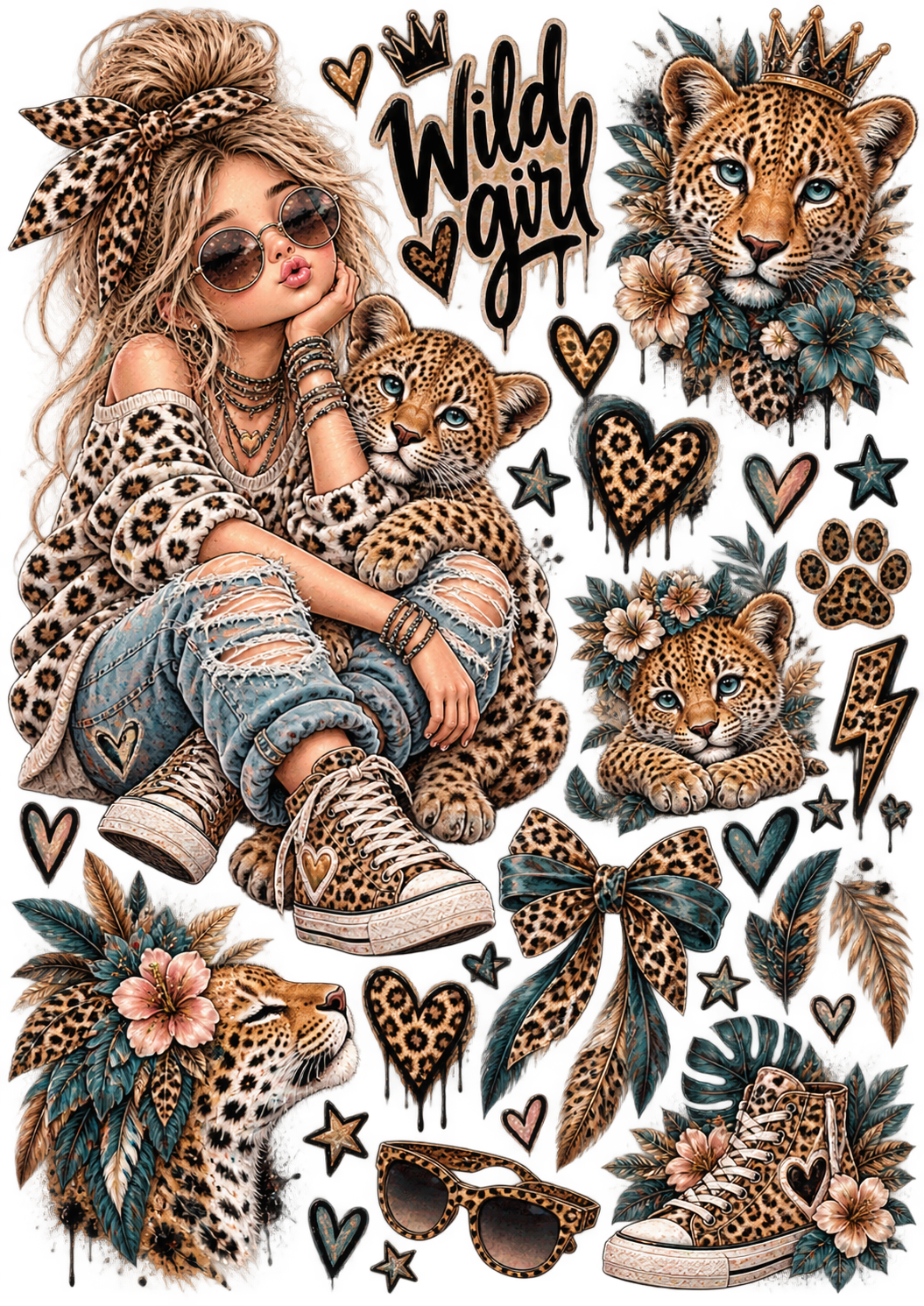 Mix it Bügelbilder – Wild & Leo | Leopard & Boho