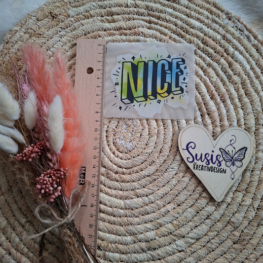 Bügelbild, Nice, reflektierend