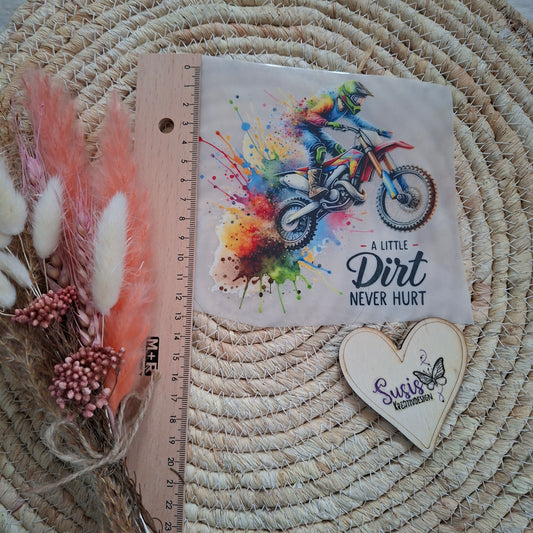 Bügelbild, Motocross, Little Dirt, reflektierend