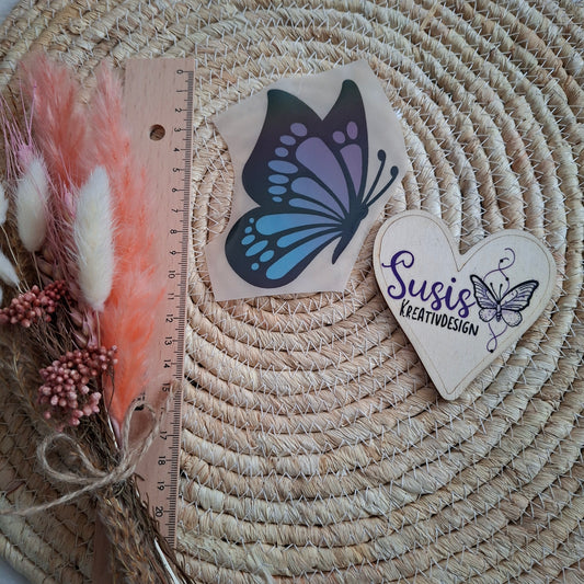 Bügelbild, Schmetterling, reflektierend