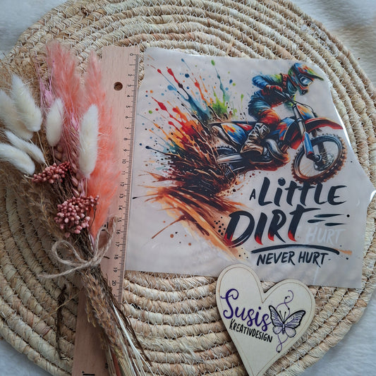 Bügelbild, Motocross, Little Dirt, reflektierend
