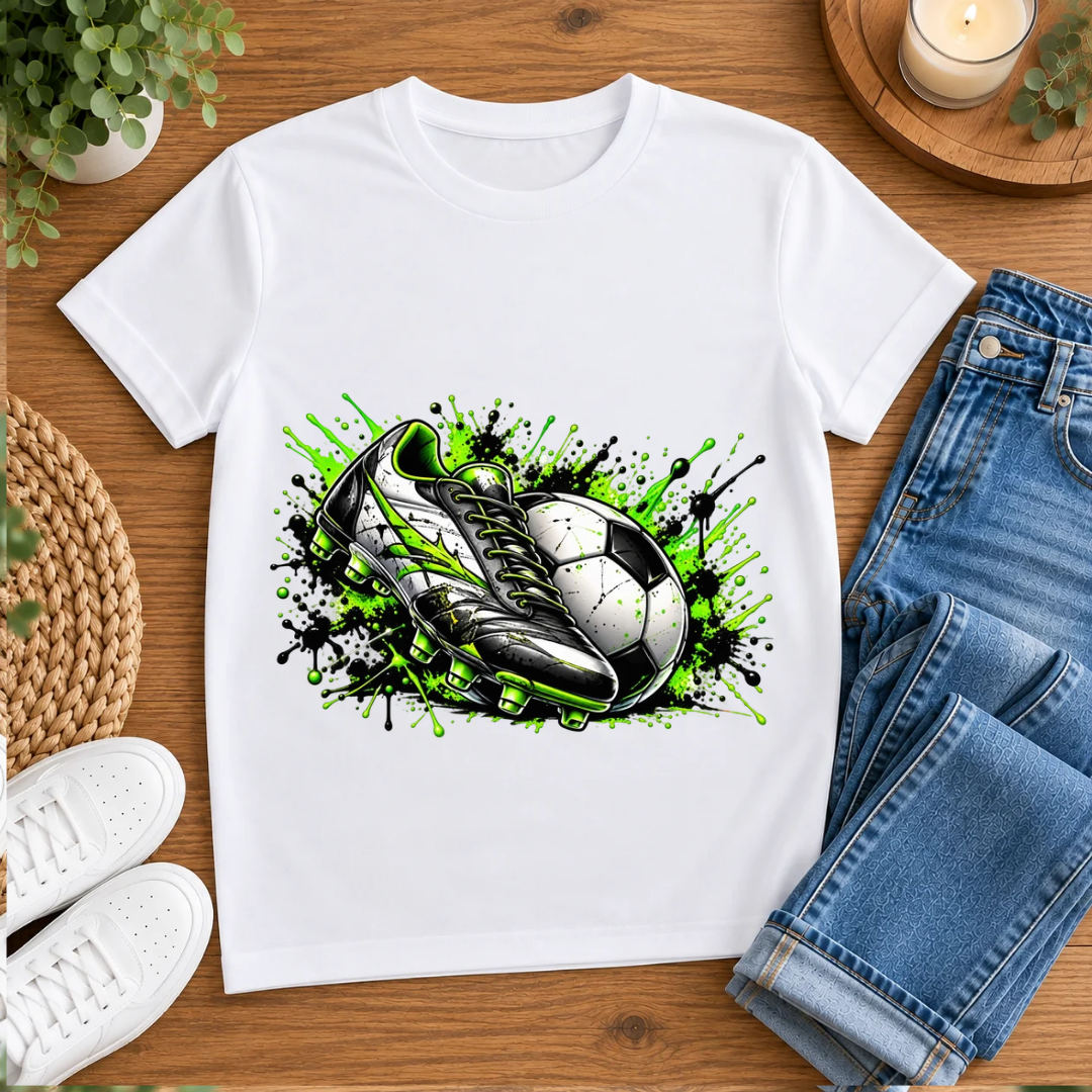 Bügelbild, Junge, Fußball, Soccer, bunt, Ball, Sport, cool #23