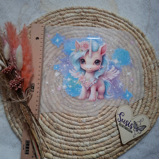 Bügelbild,Glitzer, Einhorn